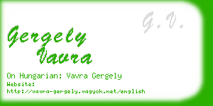 gergely vavra business card